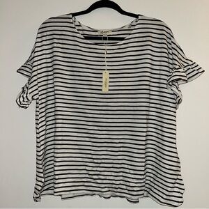 Max Studio Women’s Striped Flowy Top 1X NEW
